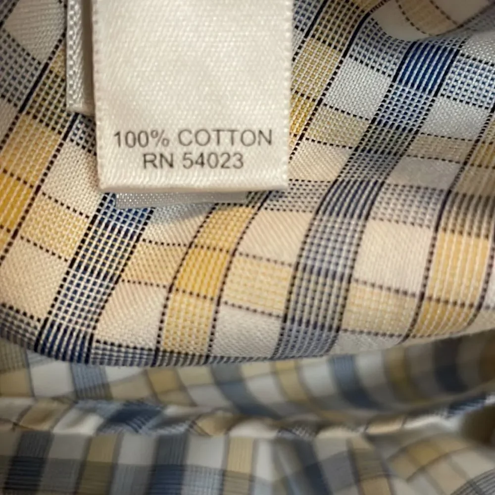 BANANA REPUBLIC | button down up shirt plaid XL non iron slim fit